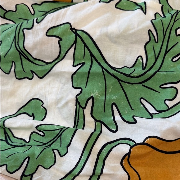 Chic Halter Maxi Dress with Green and Orange Floral Design sundress / sun dress - Picture 4 of 5